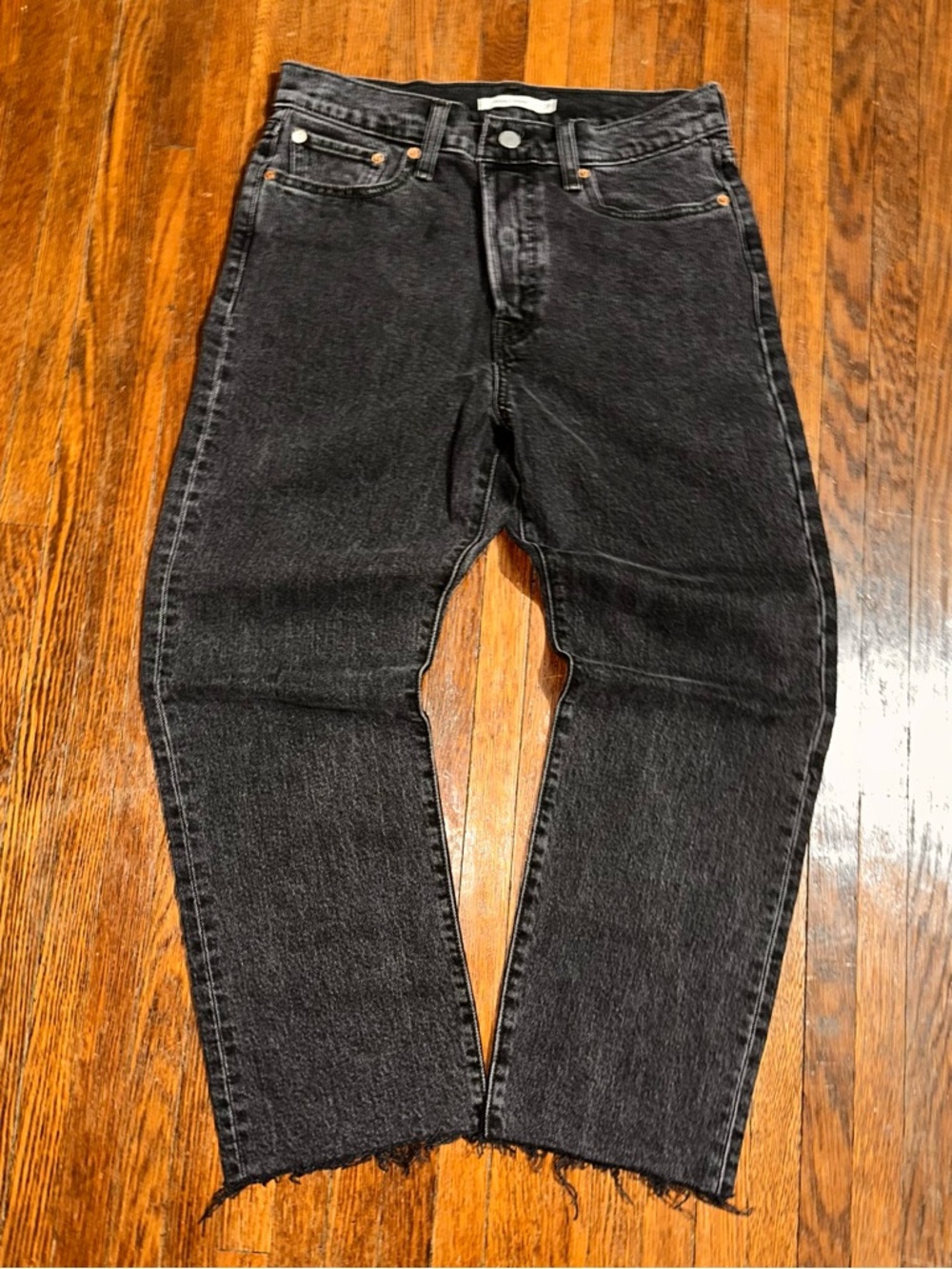 Levi's Jeans Women's 29 Wedgie Straight Black Vintage Big E Denim
